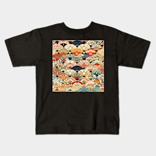 Traditional japanese fan pattern Kids T-Shirt